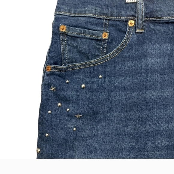 Levi's high rise denim Mini skirt, With stars, Sz 18W New With Tags - Picture 11 of 14